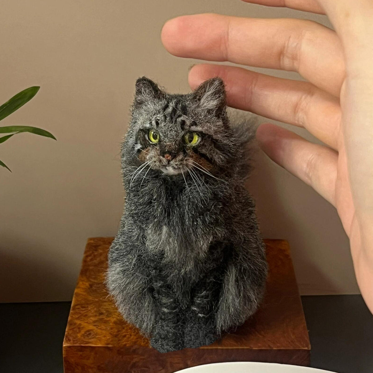 Custom Mini 3D Pet Sculpture | Handmade Wool Dog Cat Figurine | Personalized Pet Memorial Gift