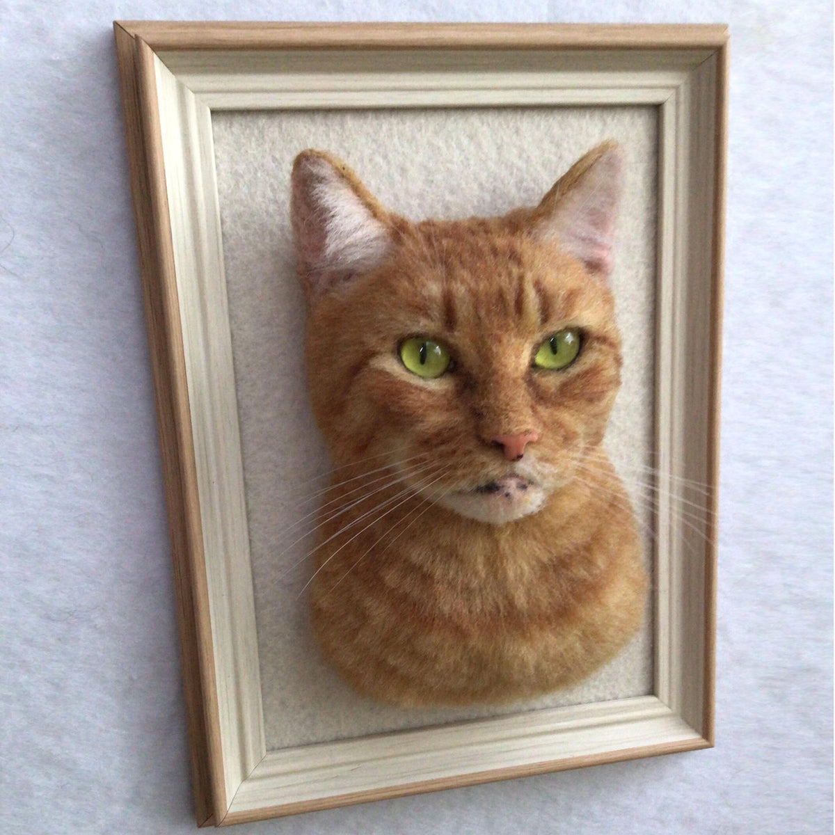 Personalized Pet Memorial Portrait | 3D Needle Felted Wool Dog Cat Frame | Forever Memory Keepsake