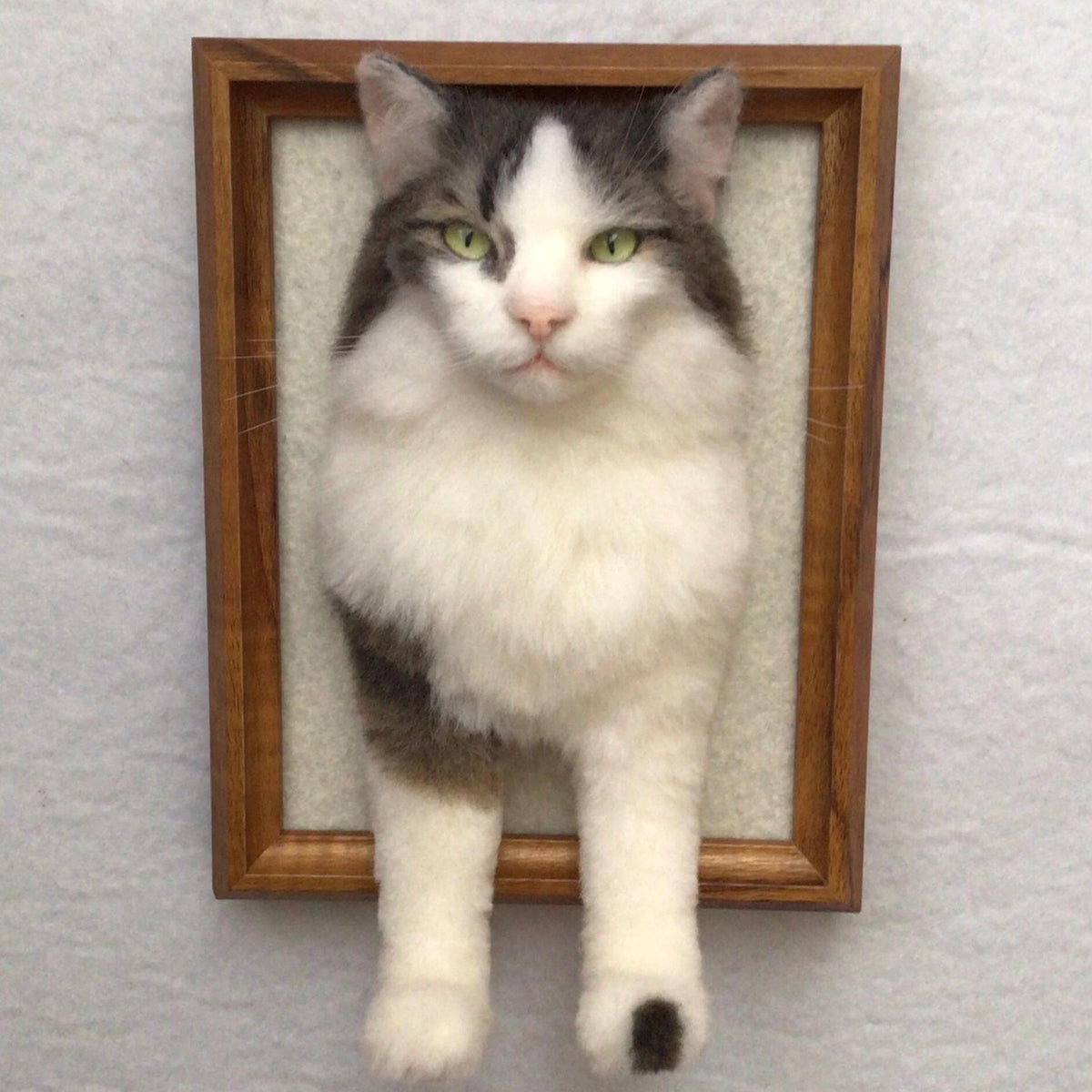 3D Needle Felted Cat Portrait | Custom Wool Cat Portrait | Christmas Gift for Pet Lovers