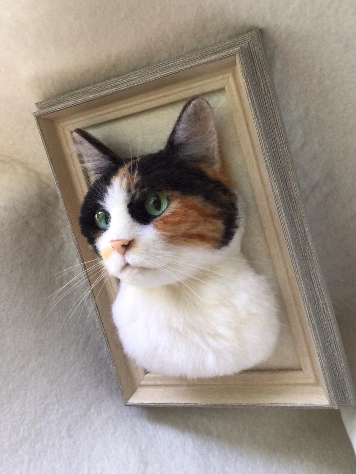 Custom 3D Pet Memorial Artwork | Handmade Wool Felt Dog Cat Portrait | Unique Keepsake Gift