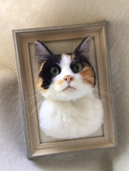 Custom 3D Pet Memorial Artwork | Handmade Wool Felt Dog Cat Portrait | Unique Keepsake Gift