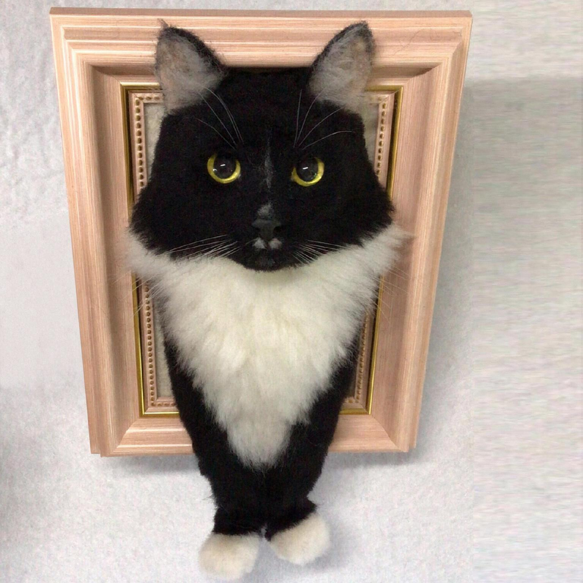 Custom Wool Cat Portrait | 3D Needle Felted Cat Portrait | Christmas Gift for Pet Lovers