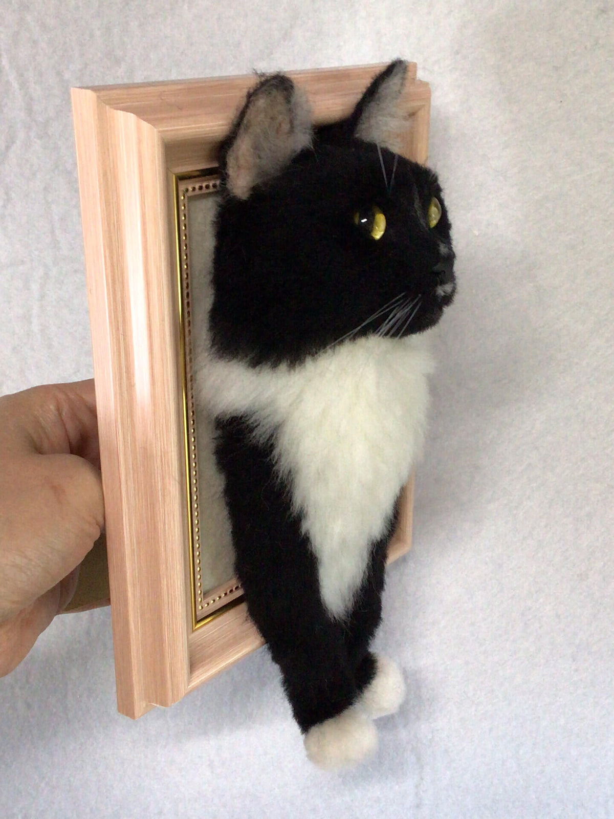 Custom Wool Cat Portrait | 3D Needle Felted Cat Portrait | Christmas Gift for Pet Lovers