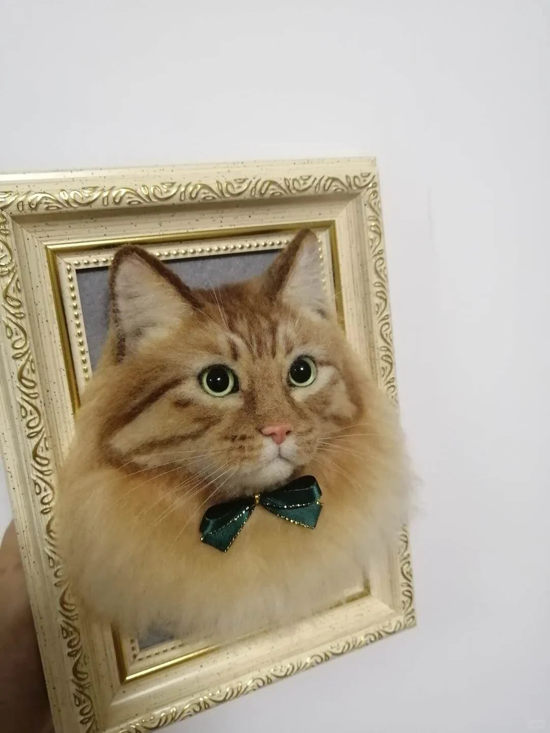 Custom Wool Cat Portrait | 3D Needle Felted Cat Portrait | Christmas Gift Birthday Gift for Pet Lovers