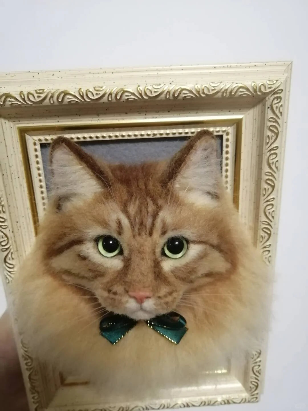 Custom Wool Cat Portrait | 3D Needle Felted Cat Portrait | Christmas Gift Birthday Gift for Pet Lovers