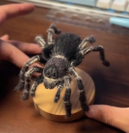 Custom Tarantula Sculpture | Handmade Needle Felted Spider Figurine | Personalized Exotic Pet Memorial Gift