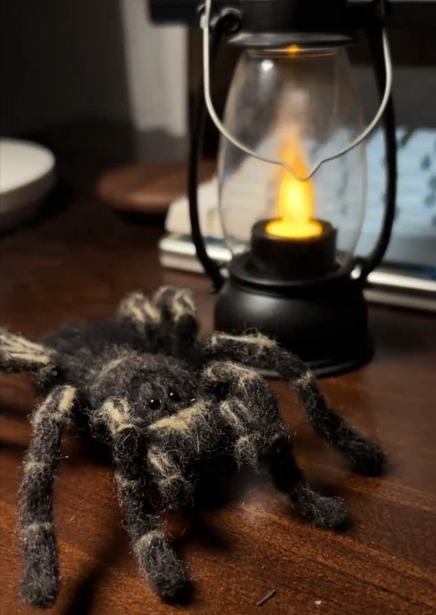 Custom Tarantula Sculpture | Handmade Needle Felted Spider Figurine | Personalized Exotic Pet Memorial Gift