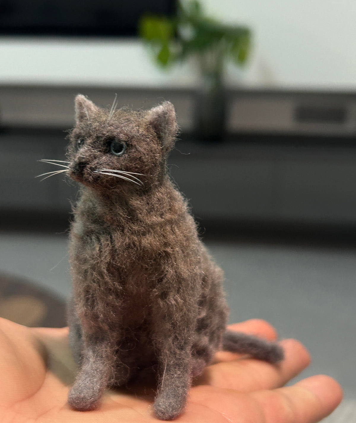 Personalized Cat Sculpture | Custom Mini 3D Wool Figurine | Handmade Pet Memorial Gift