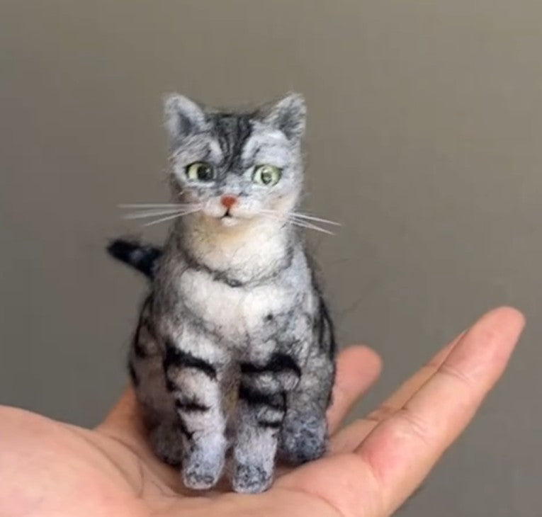 Personalized Cat Sculpture | Custom Mini 3D Cat Figurine | Handmade Personalized Pet Memorial Gift