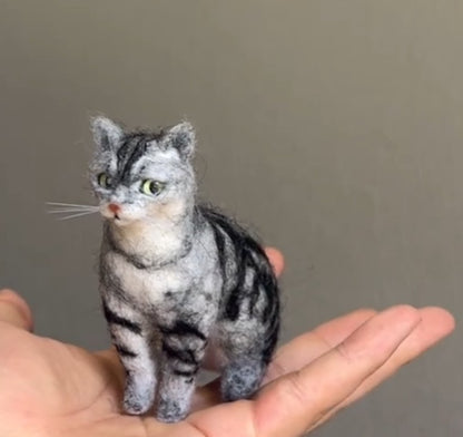 Personalized Cat Sculpture | Custom Mini 3D Cat Figurine | Handmade Personalized Pet Memorial Gift