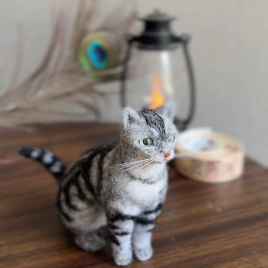 Personalized Cat Sculpture | Custom Mini 3D Cat Figurine | Handmade Personalized Pet Memorial Gift