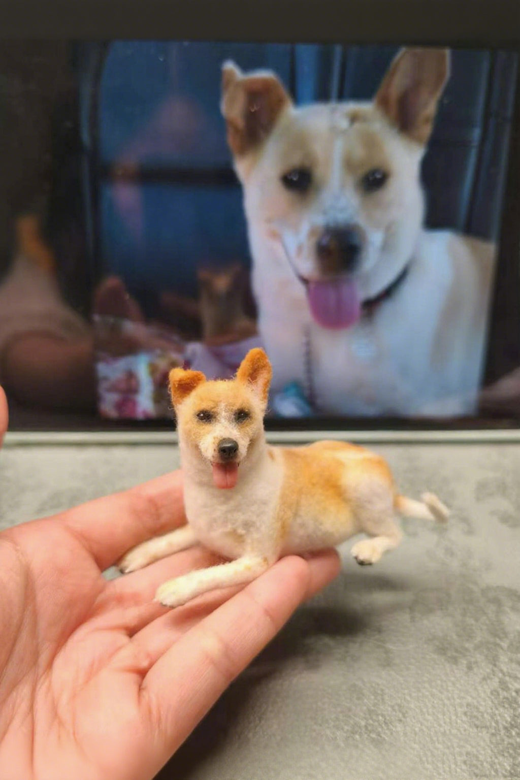 Realistic Miniature Wool Felt Pet Sculpture | Custom Needle Felted Dog Cat Artwork | Handmade Collectible