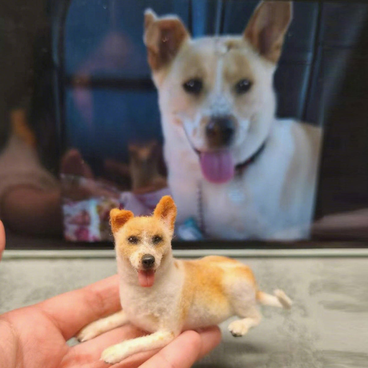 Realistic Miniature Wool Felt Pet Sculpture | Custom Needle Felted Dog Cat Artwork | Handmade Collectible