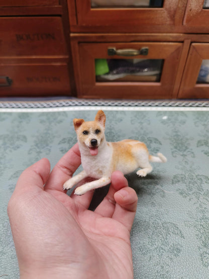 Realistic Miniature Wool Felt Pet Sculpture | Custom Needle Felted Dog Cat Artwork | Handmade Collectible