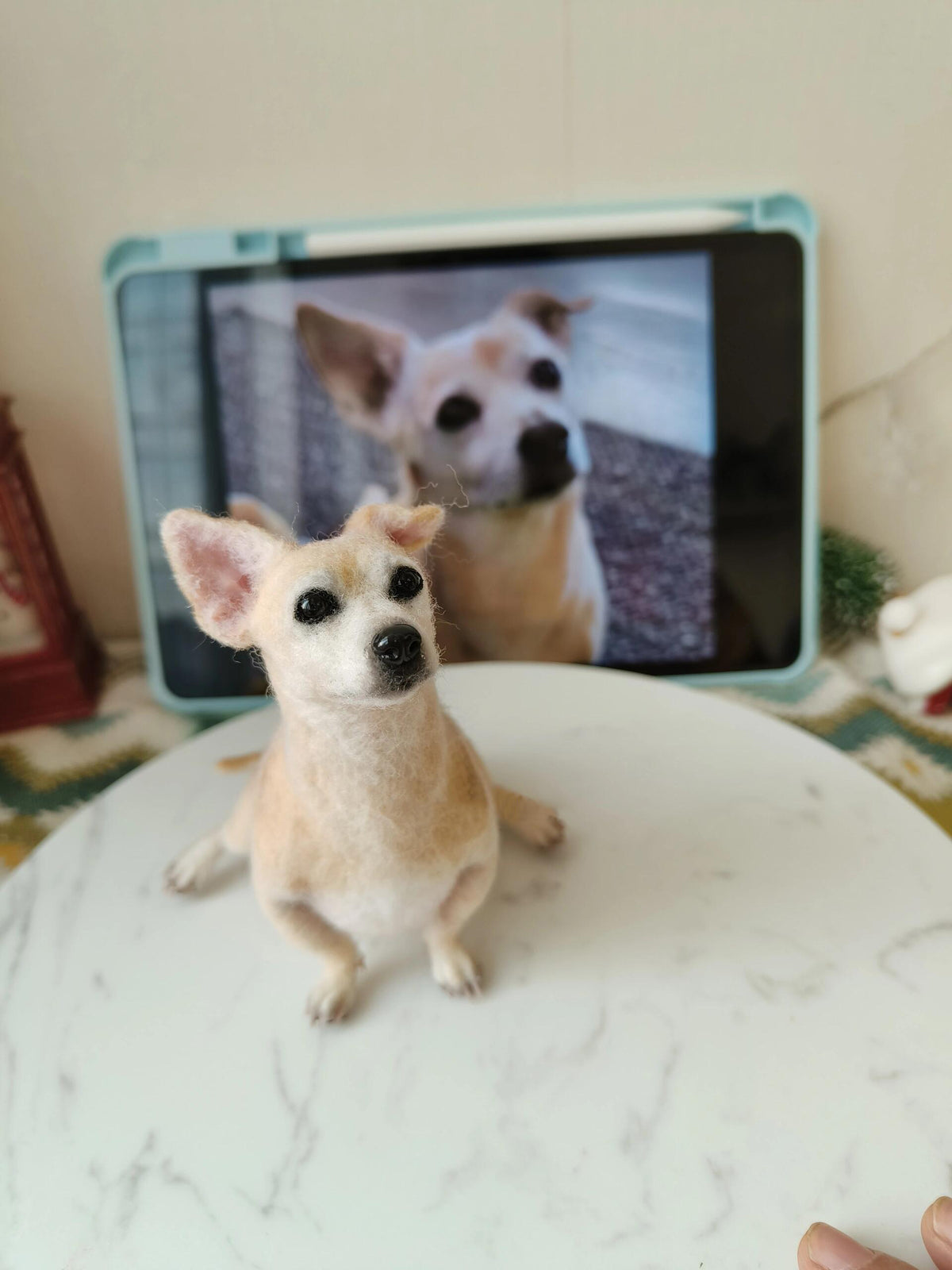 Custom Dog Sculpture | Felted Dog Cat Figurine | Handmade 3D Animal Keepsake Memory Gift