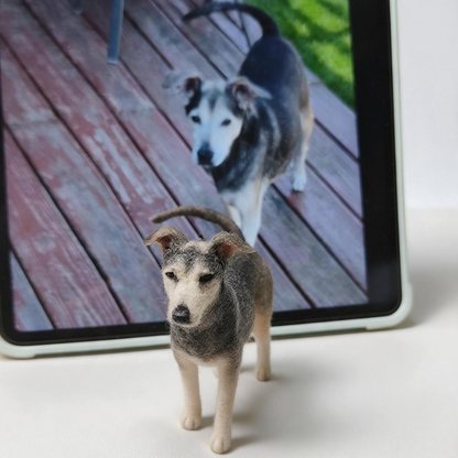 Custom Mini 3D Pet Sculpture | Handmade Wool Dog Cat Figurine | Personalized Pet Memorial Gift