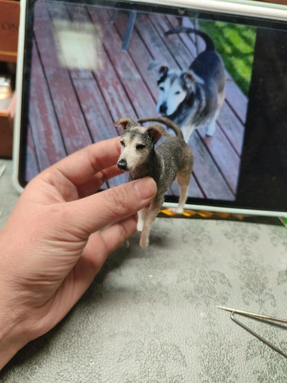 Custom Mini 3D Pet Sculpture | Handmade Wool Dog Cat Figurine | Personalized Pet Memorial Gift