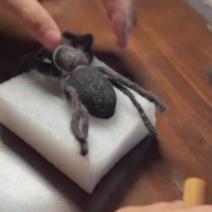 Custom Tarantula Sculpture | Handmade Needle Felted Spider Figurine | Personalized Exotic Pet Memorial Gift