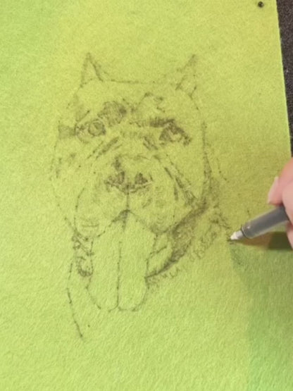 Custom Dog Portrait | Handmade Needle Felted Wool Art | Personalized Pet Keepsake Gift