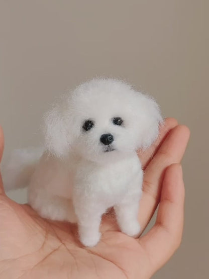 Custom 3D Dog Cat Sculpture | Needle Felted Mini Figurine | Handmade Wool Personalized Pet Portrait