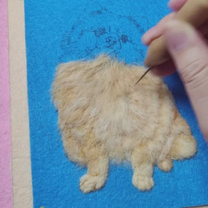 Custom Wool Felt Pet Portrait Frame | Needle Felted Dog Cat Artwork | Personalized Pet Lover Gift
