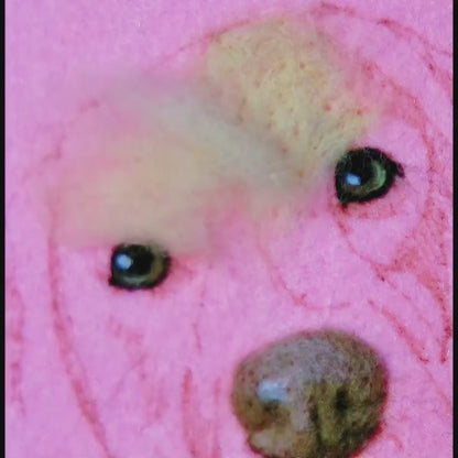 Custom Pet Portrait from Your Photo | Handmade Needle Felted Wool Art | Personalized Dog Cat Keepsake Gift