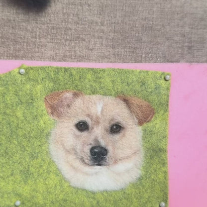 Custom Dog Portrait Keychain | Needle Felted Wool Pet Charm | Handmade Pet Memorial Gift