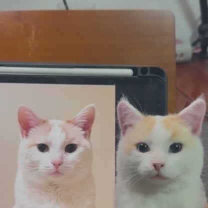 Custom 3D Wool Cat Portrait | Needle Felted Pet Portrait | Christmas Gift Memorial Gift for Pet Lovers