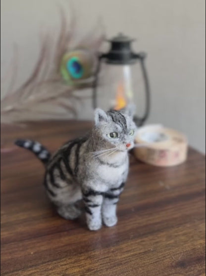 Personalized Cat Sculpture | Custom Mini 3D Cat Figurine | Handmade Personalized Pet Memorial Gift