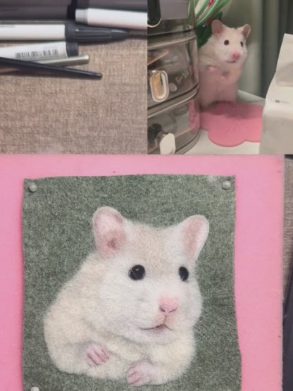 Custom Wool Felt Small Pet Charm | Needle Felted Hamster Keychain | Personalized Gift for Small Pet Lovers