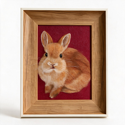 Custom Small Pets Portrait | Needle Felted Rabbit Bunny | Personalized Meaningful Gift for Small Pets Lovers
