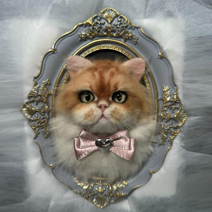 Custom Wool Cat Portrait | 3D Needle Felted Cat Portrait | Christmas Gift Memorial Gift for Pet Lovers