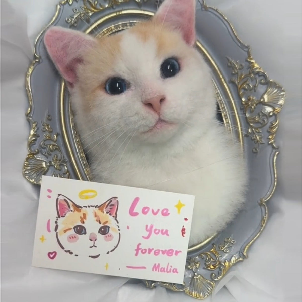 Custom 3D Wool Cat Portrait | Needle Felted Pet Portrait | Christmas Gift Memorial Gift for Pet Lovers