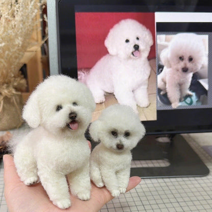 Custom Dog Sculpture | Handmade Wool Dog Cat Figurine | Unique Pet Memorial Gift