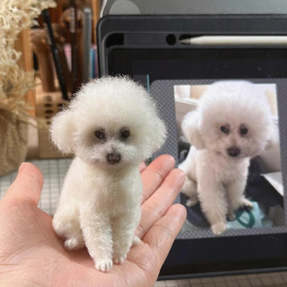 Custom Dog Sculpture | Handmade Wool Dog Cat Figurine | Unique Pet Memorial Gift