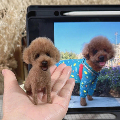 Custom Dog Sculpture | Handmade Wool Dog Cat Figurine | Unique Pet Memorial Gift