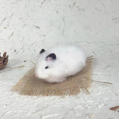 Custom Hamster Sculpture | Handmade Wool Pet Figurine | Personalized Small Pet Memorial Gift