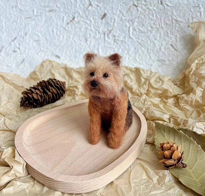 Custom Pet Sculpture | Needle Felted Dog Cat Figurine | Handmade Wool Personalized Memorial Gift