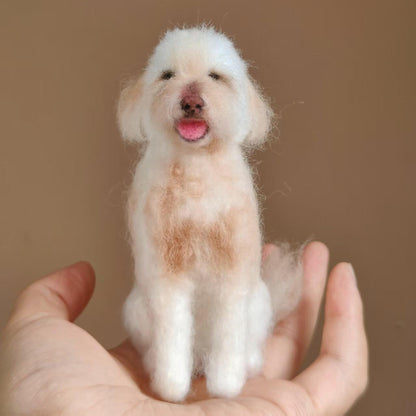 Personalized Dog Sculpture | Custom Mini 3D Wool Figurine | Handmade Pet Memorial Gift