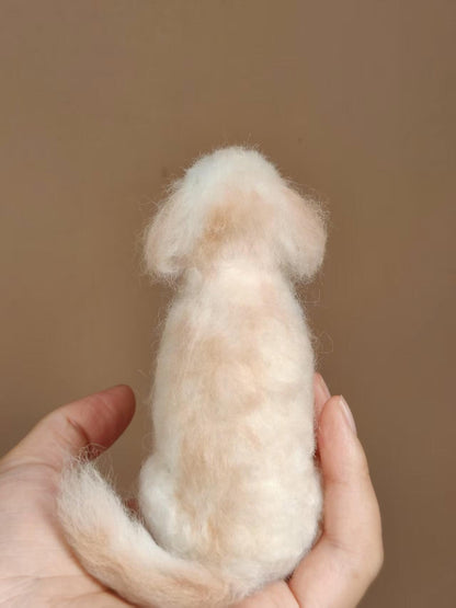Personalized Dog Sculpture | Custom Mini 3D Wool Figurine | Handmade Pet Memorial Gift