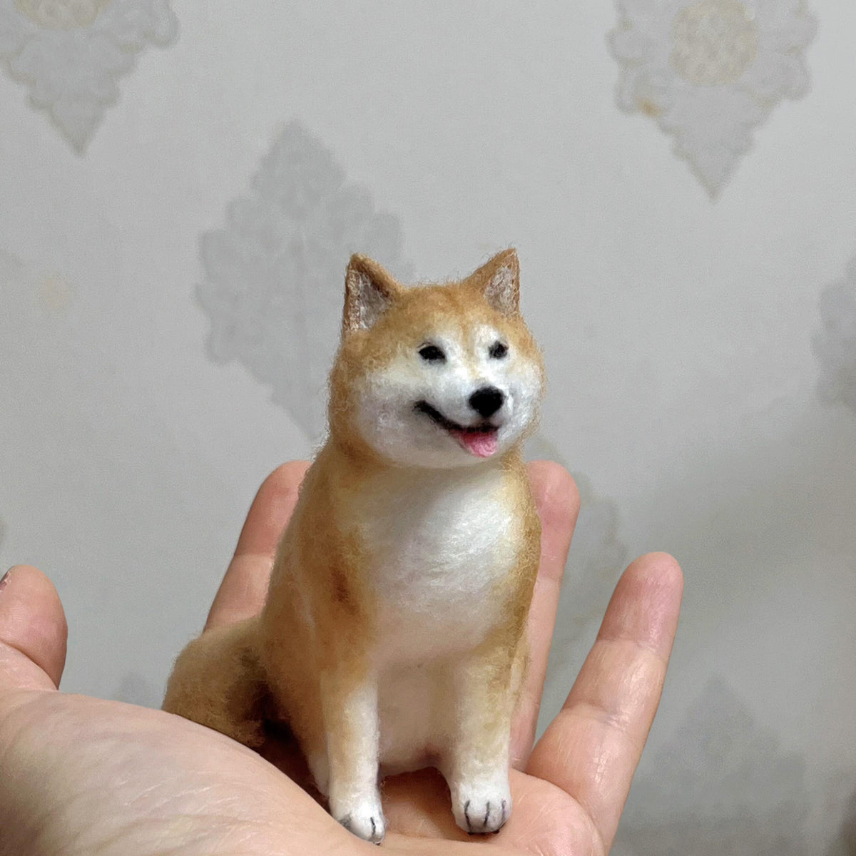 Personalized Dog Sculpture | Custom Mini 3D Wool Figurine | Needle Felted Pet Memorial Gift