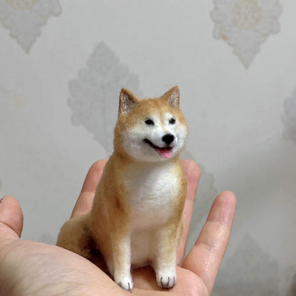 Personalized Dog Sculpture | Custom Mini 3D Wool Figurine | Needle Felted Pet Memorial Gift