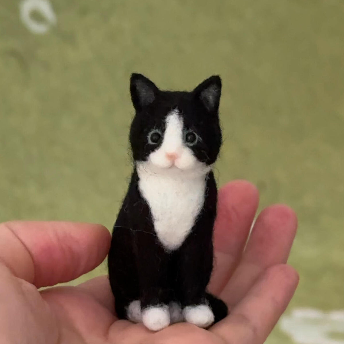 Custom Cat Sculpture | Miniature Needle Felted Figurine | Personalized Dog Cat Memory Gift
