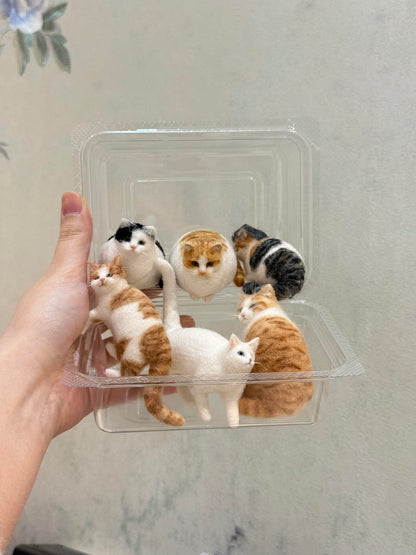Custom Cat Sculpture | Miniature Needle Felted Figurine | Personalized Dog Cat Memory Gift