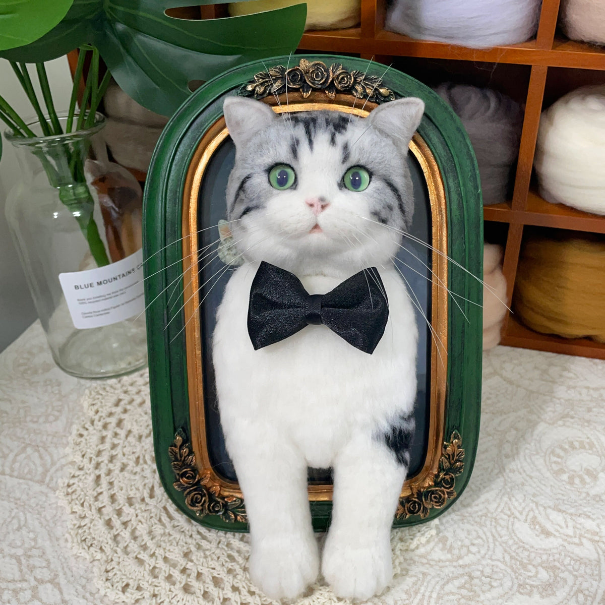 Custom 3D Wool Felt Pet Portrait | Handmade Needle Felted Dog Cat Artwork | Unique Pet Keepsake Gift