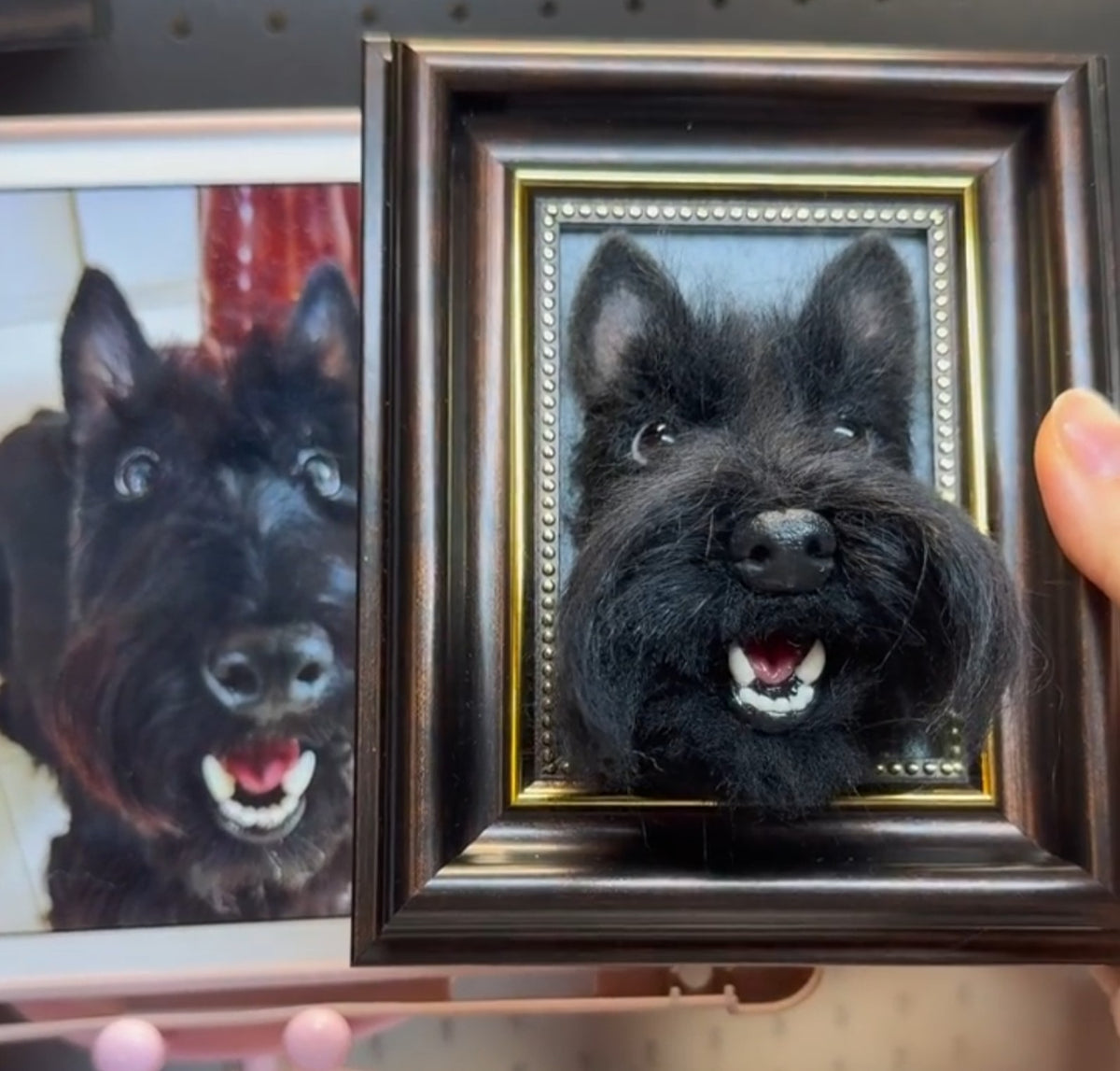 Custom 3D Wool Felt Pet Portrait | Handmade Needle Felted Dog Cat Artwork | Custom Dog Lover Gift