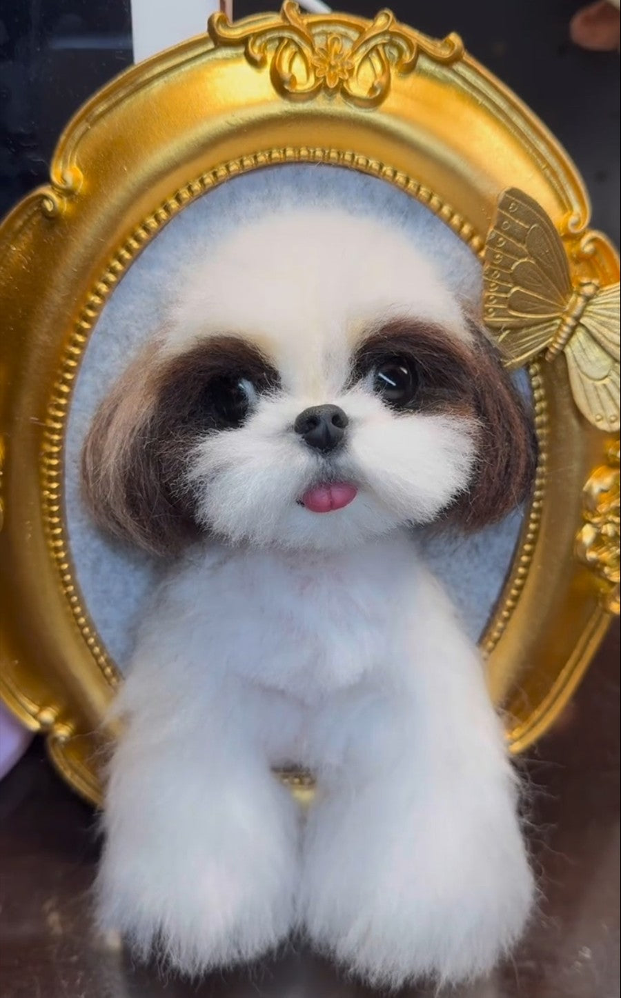 Custom 3D Wool Felt Pet Portrait | Handmade Needle Felted Dog Portrait | Custom Dog Lover Gift